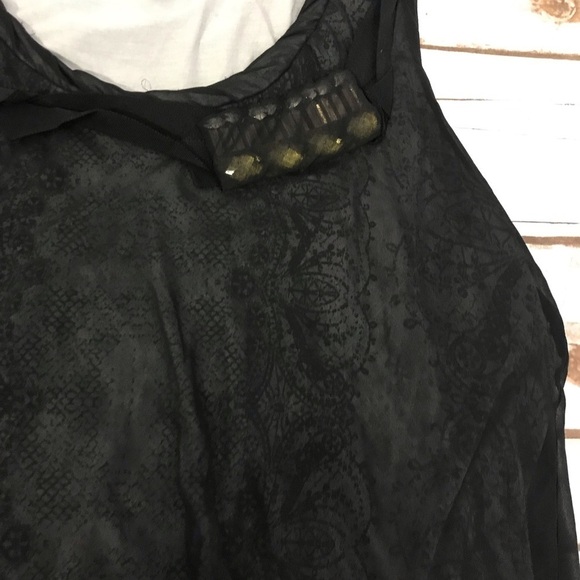 Cabi Style 155 Illusion Black Bubble Tank Top Bejewled size large - Picture 15 of 15